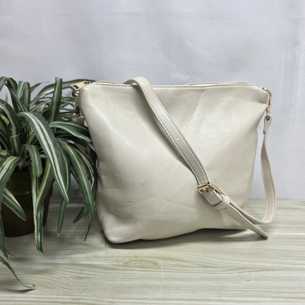 Anthropologie Cream Shoulder Bag